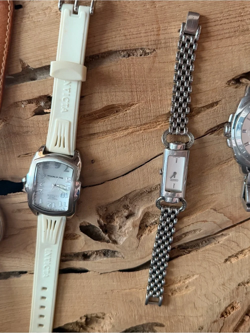 Coach Daphne Silver-Tone Rectangular Bracelet Watch